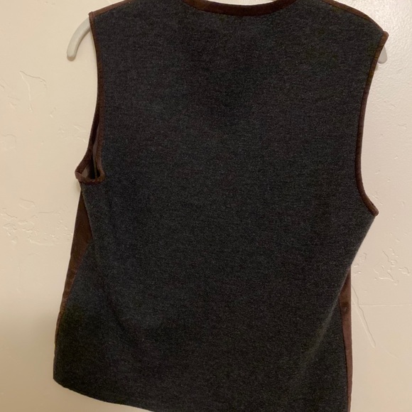 Brown suede vest M Classiques Entiere - Picture 4 of 5